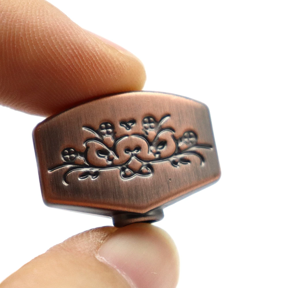 6pcs Guitar Tuners Machine Head Buttons Metal Carved Square Button for Electric Guitar