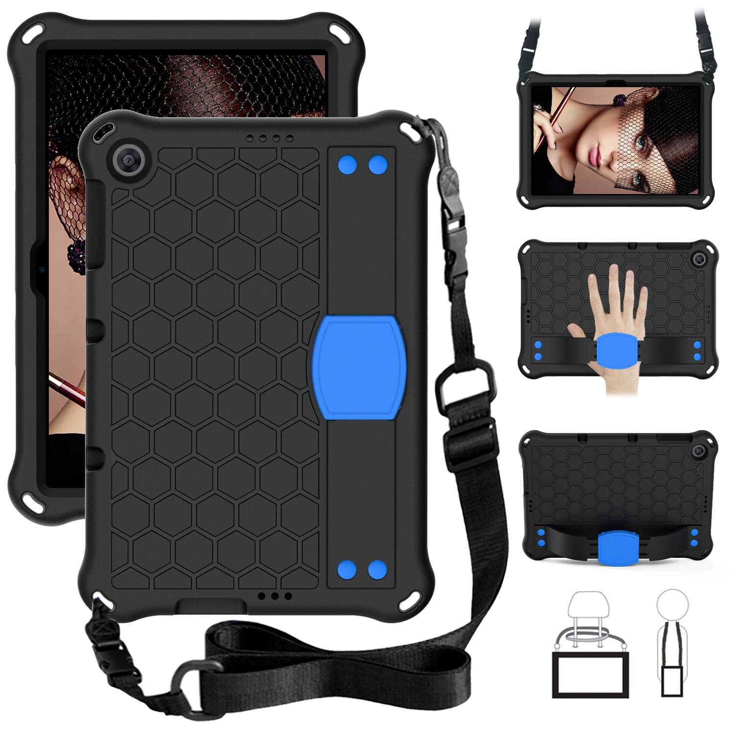 สําหรับ Huawei MatePad SE 10.1 นิ้ว Honor Pad X8 Lite T10S แท็บเล็ตปลอดสารพิษเด็ก EVA ปลอดภัยกันกระแทกรังผึ้งฝาครอบกรณี