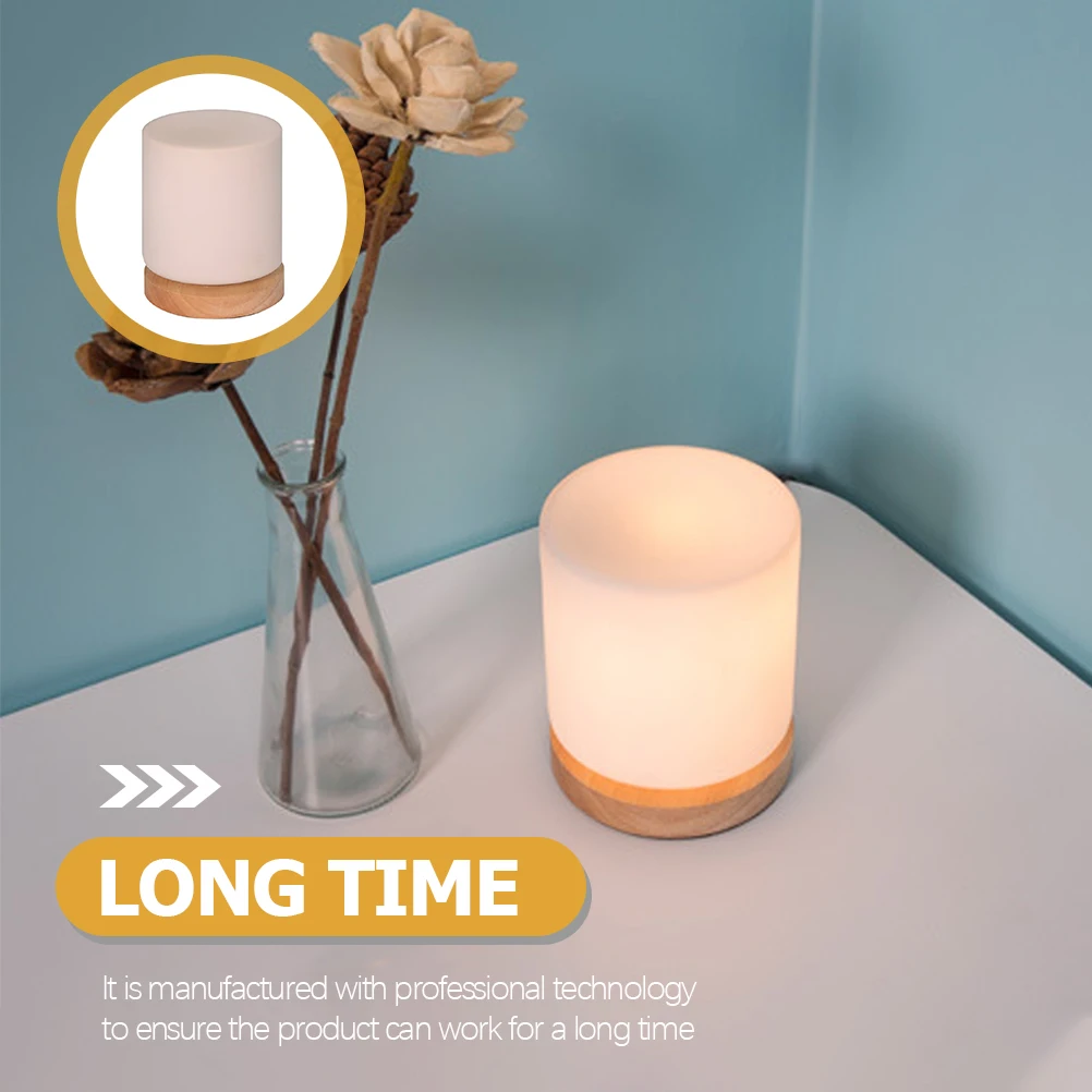 

Solid Wood Glass Night Light LED Desk Lamp for Home Office Bedroom Modern Decorative Small Table Lamp Unique Design Long