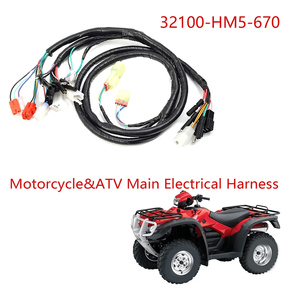 

JAS-Motorcycle&ATV Wiring Harnes Main Electrical Harness For Honda FourTrax 300 2X4/4X4 TRX300 TRX300FW 94-97 32100-HM5-670
