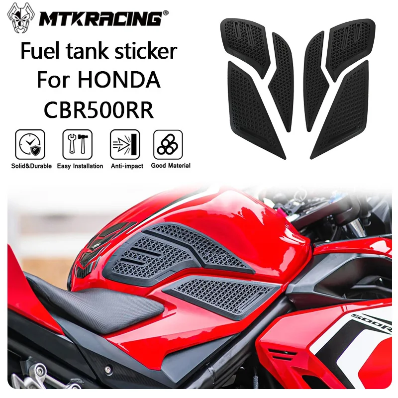 

MTKRACING противоскользящая наклейка для HONDA HONDA CBR500RR 2019-2024, боковая наклейка на топливный бак, защитные наклейки, тяговая накладка, бакпад