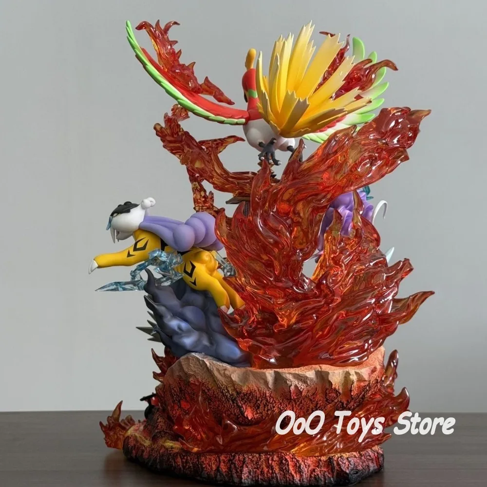 Figura de Pokémon de Anime Raikou/Suicune/Entei/Ho-Oh, figuras de acción de Pvc, modelo de colección, juguetes para niños, regalos, 38cm/14,96 pulgadas