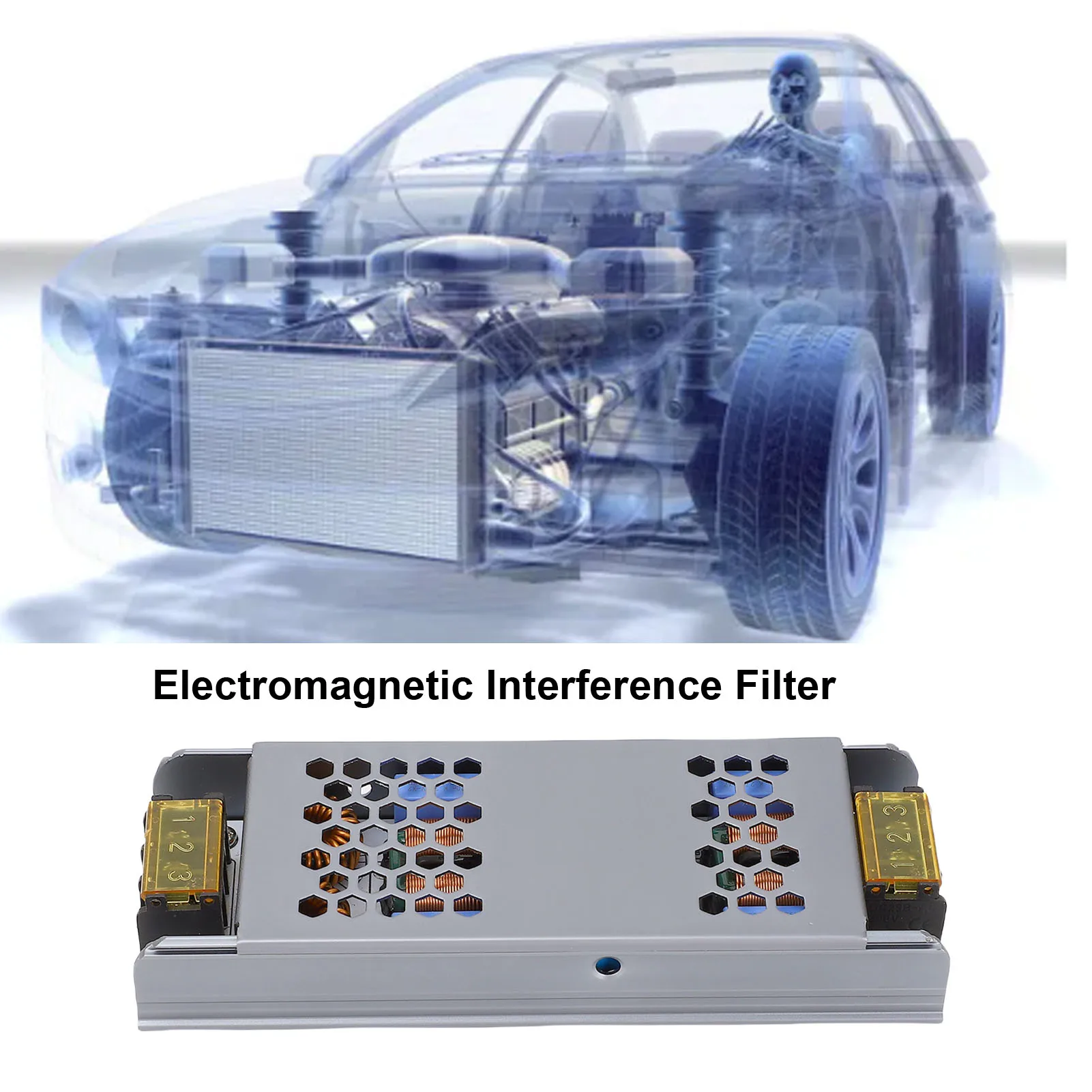 

4-ступенчатый фильтр электромагнитных помех (ЭМП) для дифференциальных и общих режимов, модуль из алюминиевого сплава для усилителя, 110-220В
