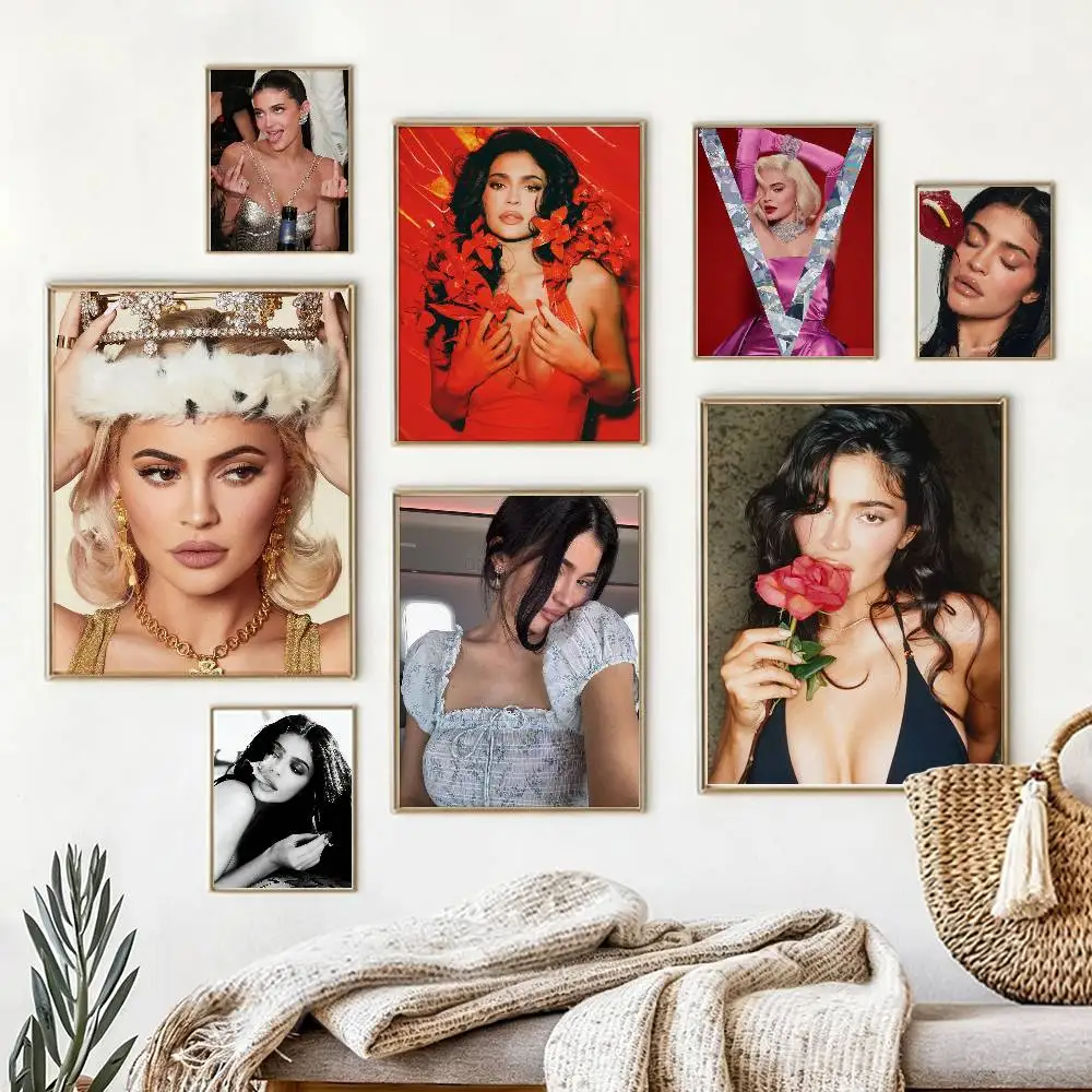 

King K-Kylie J-Jenner Poster Waterproof Wall Art Sticker For Bar Living Room Vintage Decor High Quality Print Gift