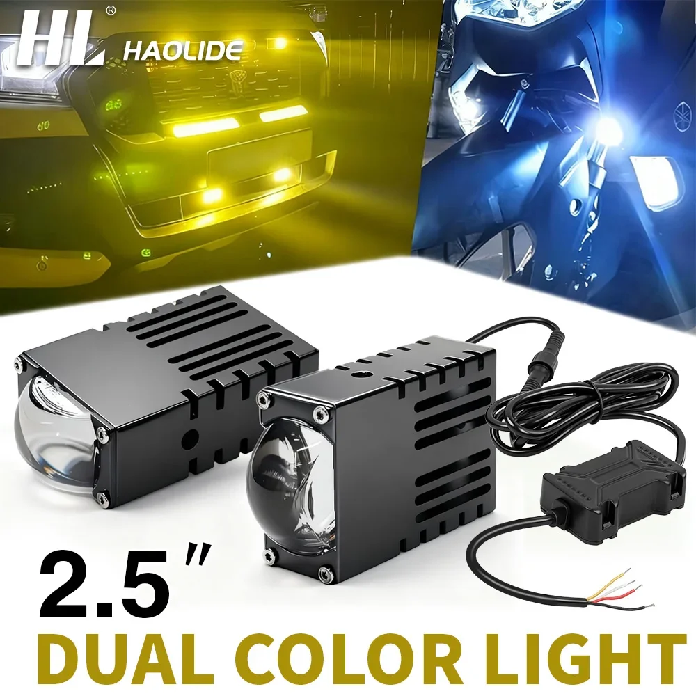 

HAOLIDE 2,5-дюймовый светодиодный передний светильник на решетке автомобиля 3500k Янтарный свет 48 Вт Hi/Lo Beam для внедорожного грузовика внедорожника мотоцикла 12 В 24 В