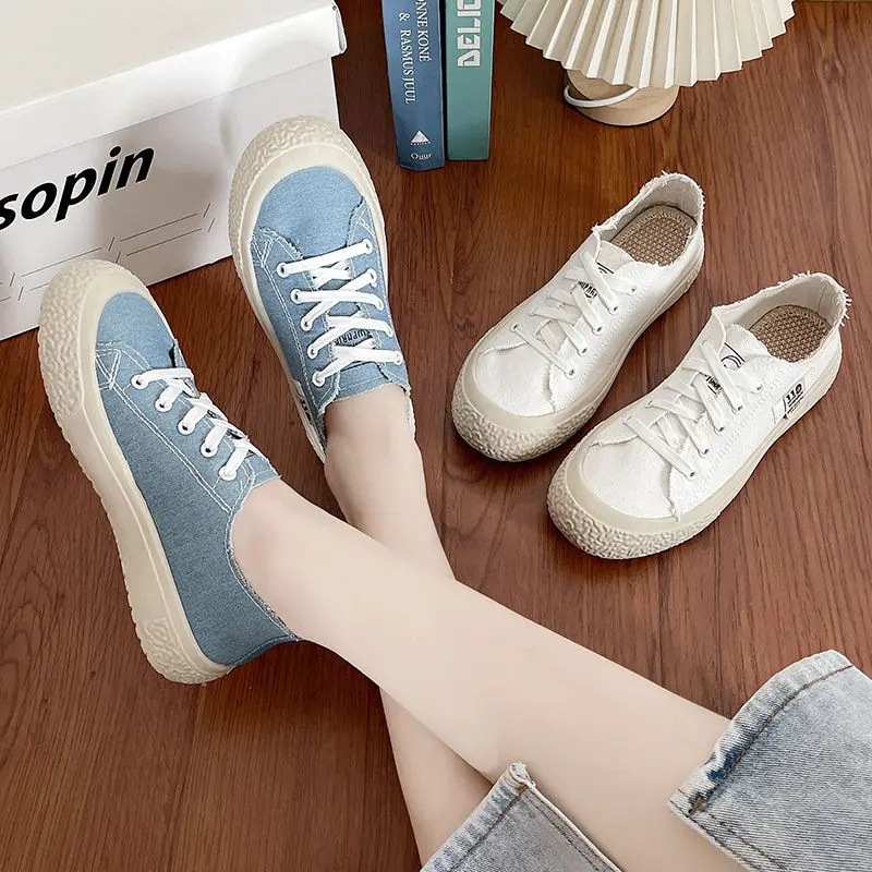 Platform Canvas Shoes, Schoolchildren, Soft Soles, Women\'s Shoes, Fashion, Slip-On Sneakers, Casual Shoes, Breathable, Comfort