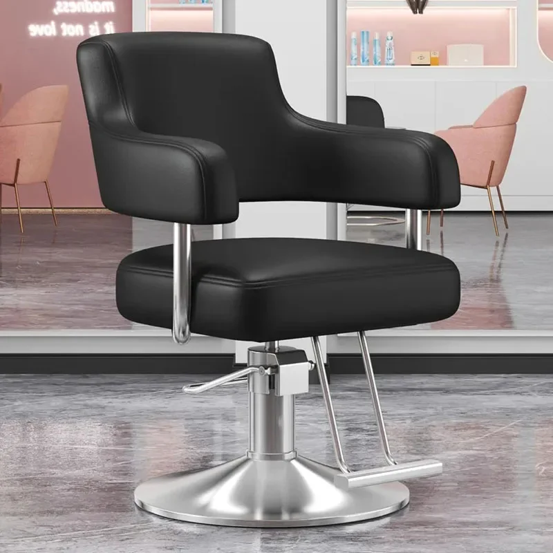 Portable Barbershop Salon Chair Luxury Beauty Gold Hairdressing Salon Chair Barber Swivel Silla De Barbero Commercial Furniture