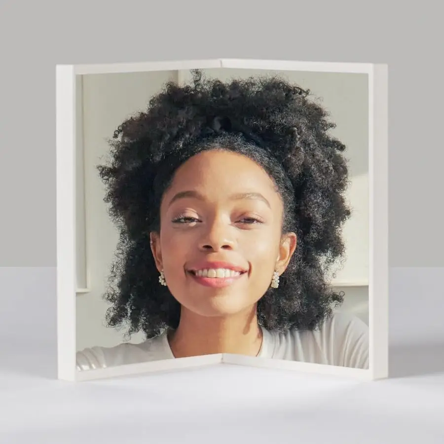 스탠드 없이 사용 가능한 비반전 거울 교체 키트, 진정한 이미지, 탁월한 정밀도, 교정 불필요, 메이크업용 슬림 디자인