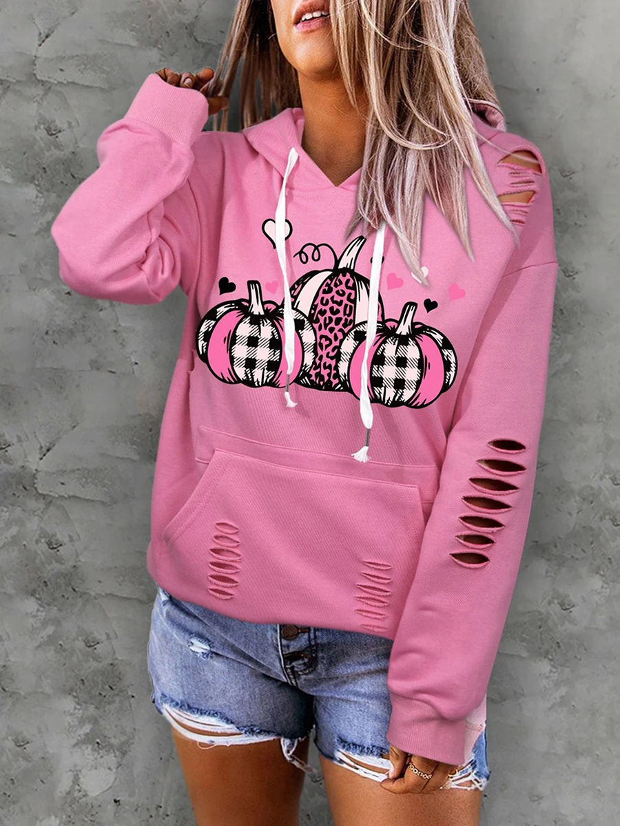 CHQCDarlys Women s Hooded Jacket Halloween Rhinestones Skull Spider Print Long Sleeve Fall Coat Zip Up Sweatshirts Hoodie