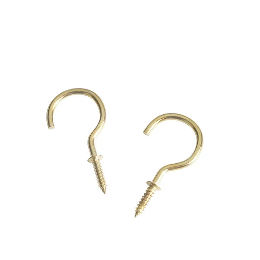 TS-K298 855  Excellent Cup Hooks Solid Brass Hook Metal Hooks and Hangers Photo Frame Hardware photo frame  accessories