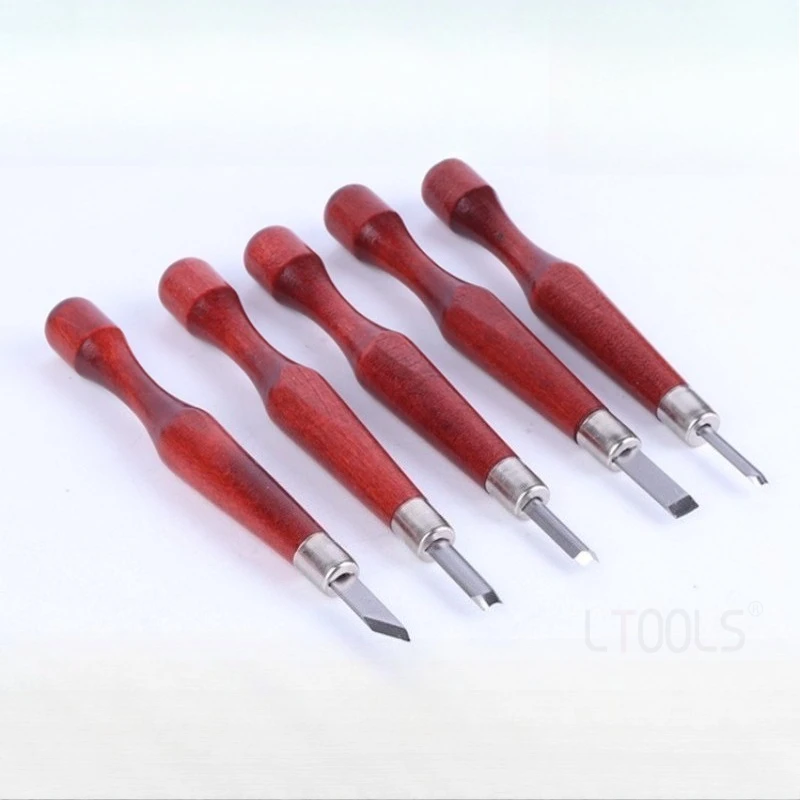 

8PCS Woodworking Printmaking Carve Knife Set Portable Beech Handle Bottom Cleaning Knife Sharp Blade Rubber Stamp Carving Tools