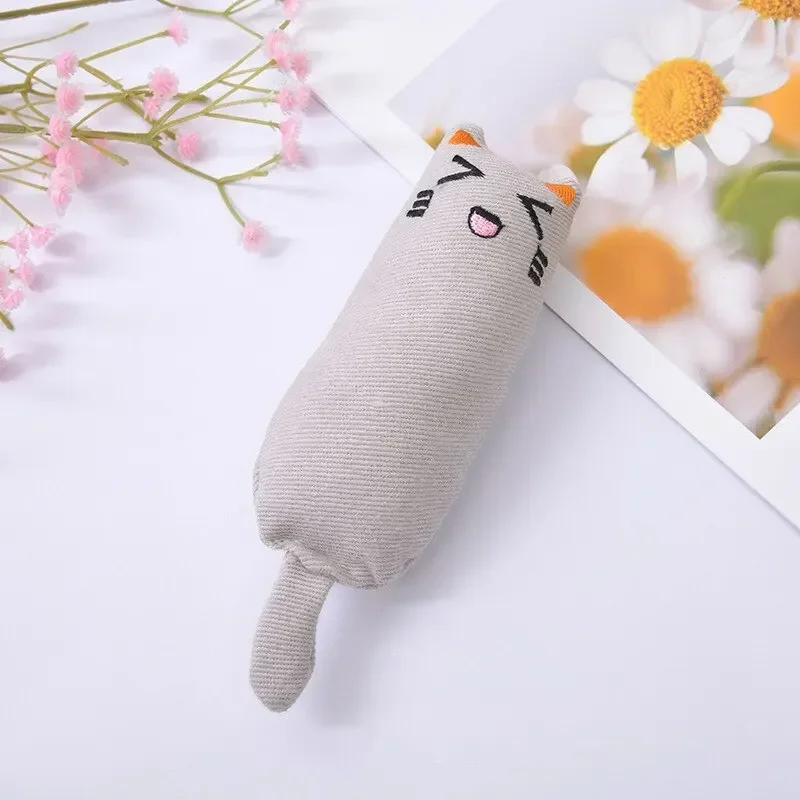 Cute Thumb Plush Pillow Catnip Toys Teeth Sharpening Anti-bite Tease Cat Relaxing Chew Toys Pet Supplies Cat Supplies Cat Toy