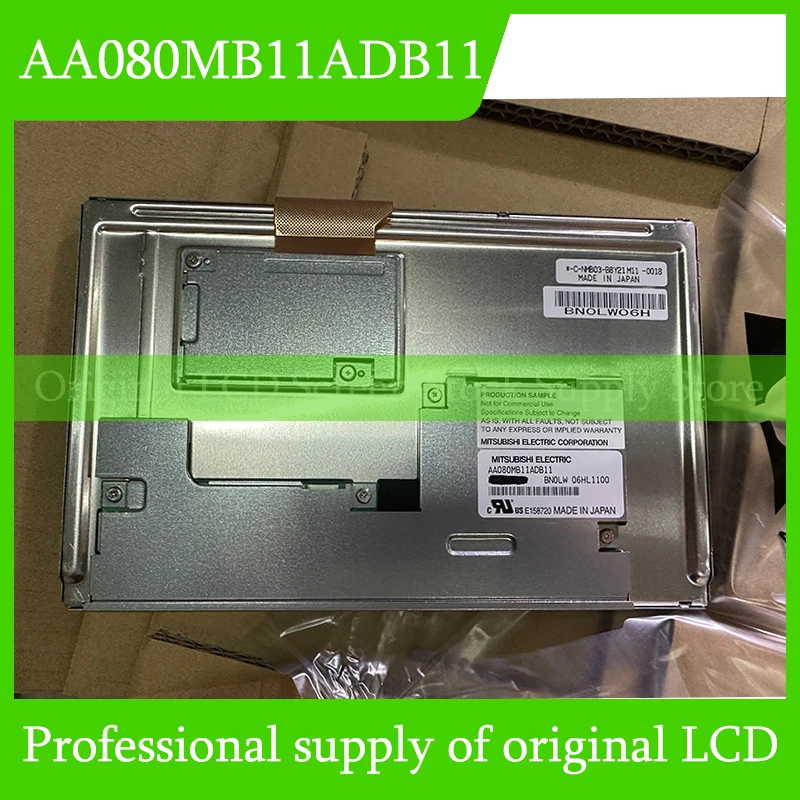 AA080MB11ADB11 8.0 Inch LCD Display Screen Panel Original for Mitsubishi Brand New and Fast Shipping 100% Tested