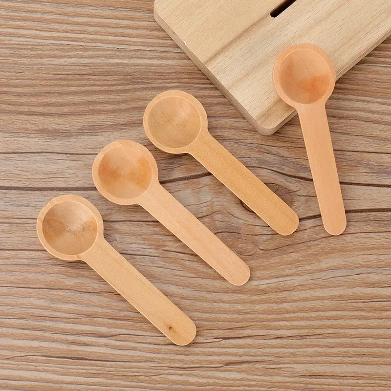 Mini Wooden Spoons  Kitchen Seasoning Honey Coffee Kitchen Cooking Coffee Bean Salt Spice Jars Wooden Measuring Spoons