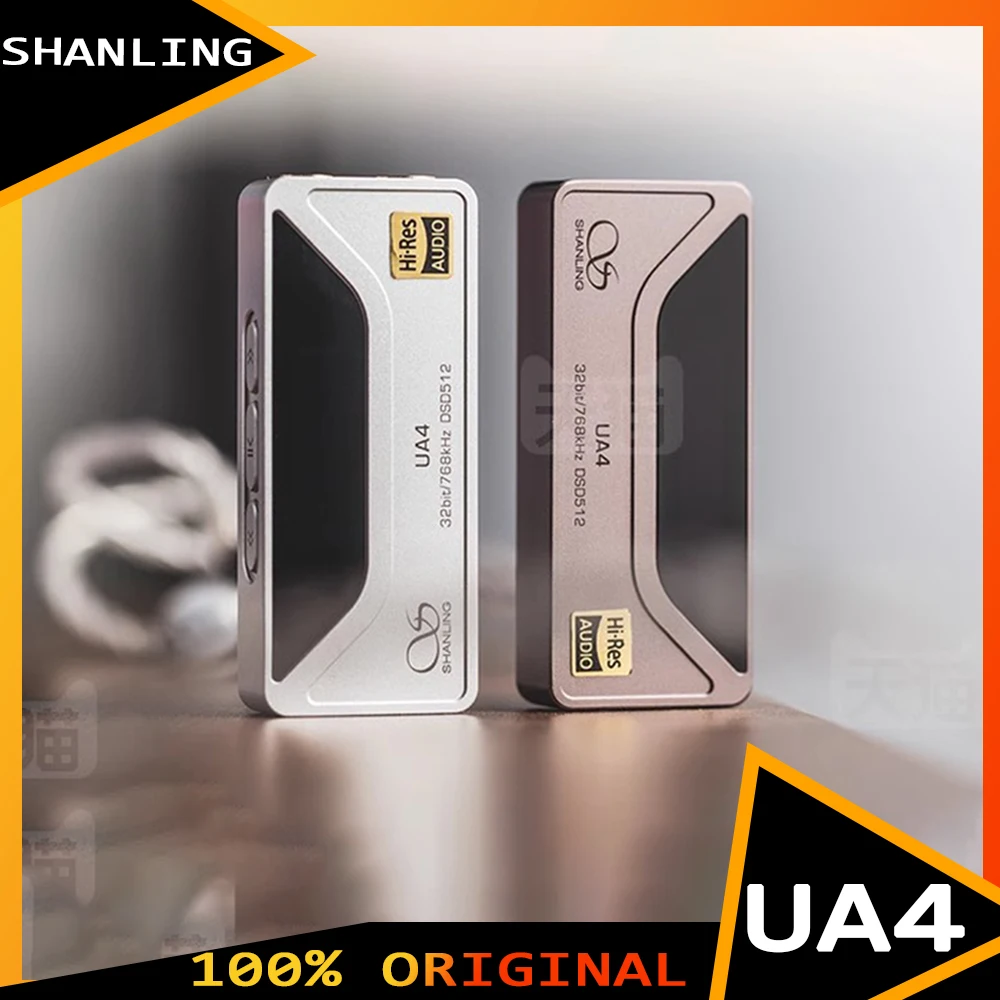 

SHANLING UA4 Blue HIFI Portable USB DAC AMP Headphone Amplifiers Hi-Res Audio ES9069Q dual RT6863 PCM768 DSD512 3.5/4.4mm Output