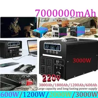 7 Million mAh Portable Emergency Charging Power Station 3000W Household Solar Generator Outdoor Camping Energy Storage 220v 110v