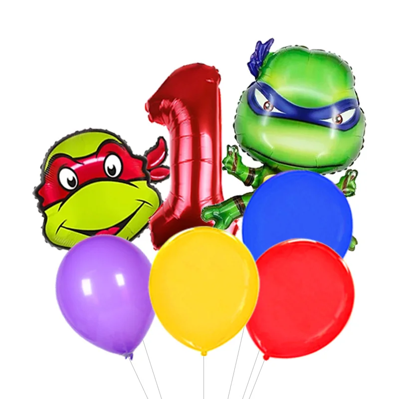 Ninja Turtles Aluminum Foil Balloons Cartoon Character Balloon Kids Birthday Party Decor Baby Shower Gift Photo Props Globos
