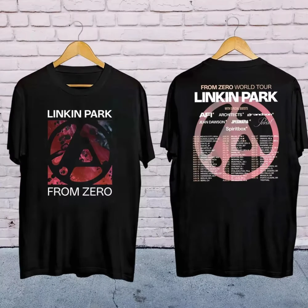 2025 Fashion Official Men's Linkin-Park From Zero World Tour T-Shirt Women Harajuku O-Neck Short Sleeve Pop Music Shirt Fan Gift image 3