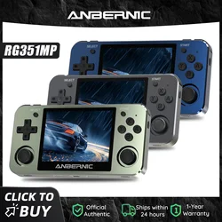 ANBERNIC RG351MP Portable Game Player Pocket Game Machine 3.5 Inch IPS Screen Support  Games External Wifi 64G 2400 Games