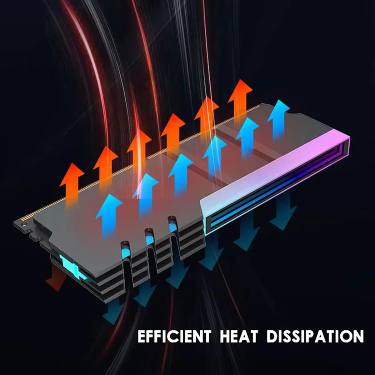 AB51 Computer DDR4 DDR5 5V ARGB Sync Memory Module Radiator PC RGB Colorful Ram Cooler Heatsink Cooling Shim Armor White