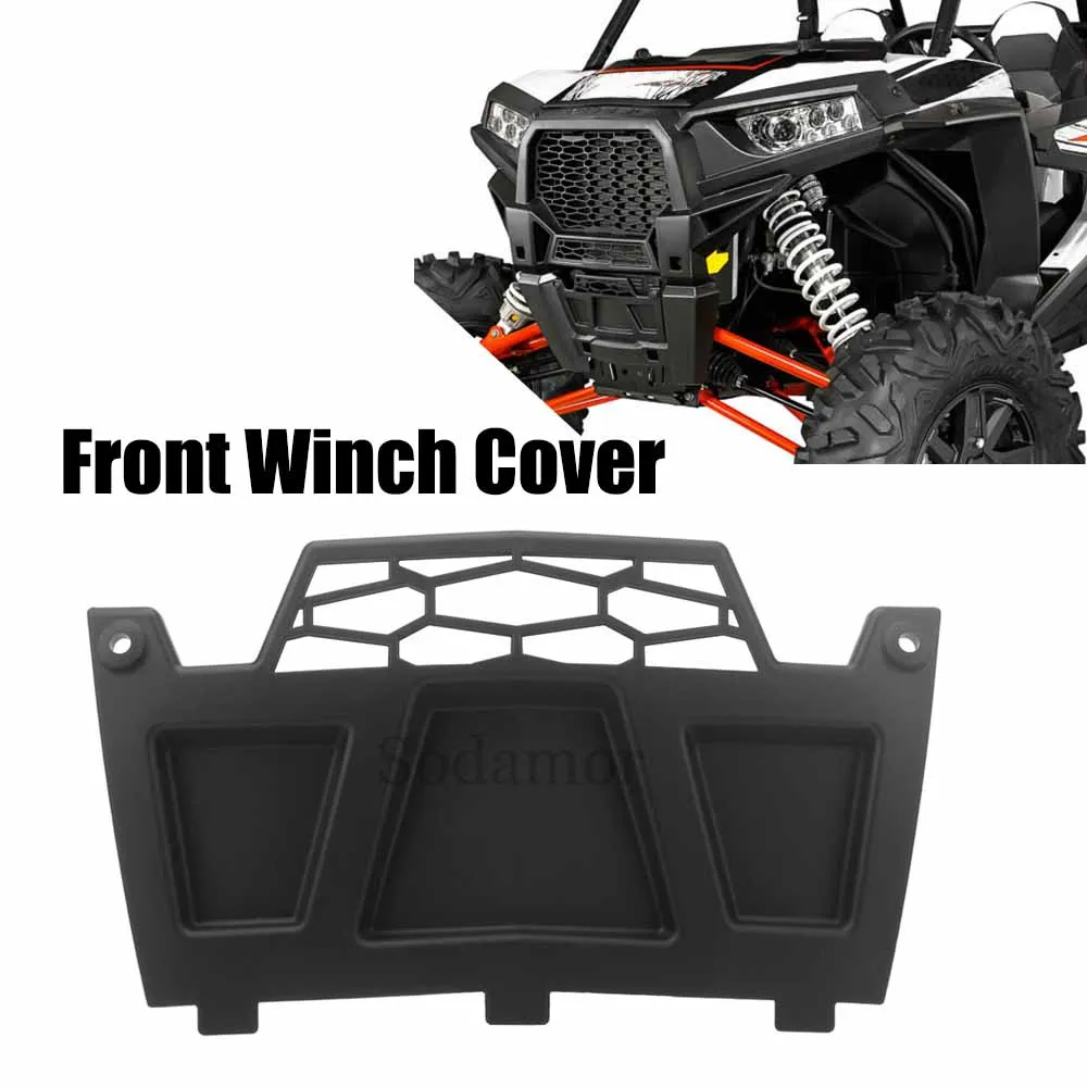1PCS UTV Front Winch Cover Waterproof Protective Shield For Polaris RZR XP Trail S 4 900 1000 Turbo EPS FOX XC 2014-2021  ABS