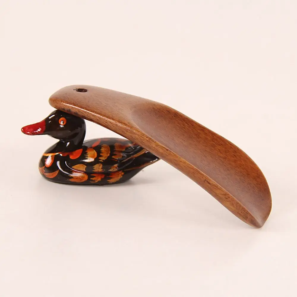 Portable Useful Home Tools Shoe Lifter Wood Shoe Horns Shoe Spoon Male Shoes Accessories