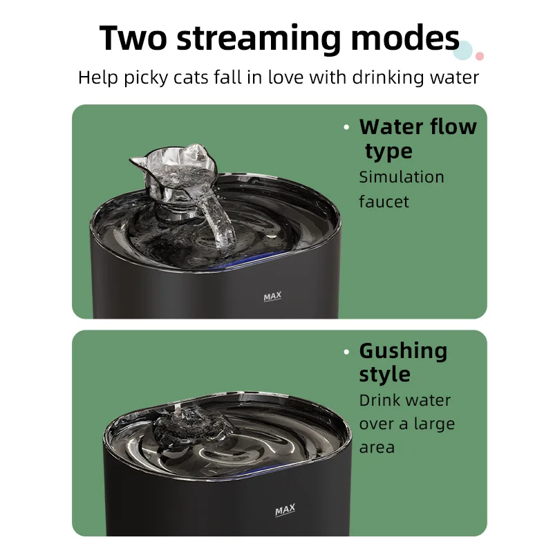 

New Cat Water Dispenser with Circulating Filtration, Smart Pet Water Feeder, Pet Supplies Hot Sale