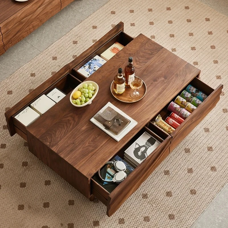 Coffee table Nordic simple all solid wood low tea table home living room creative coffee table