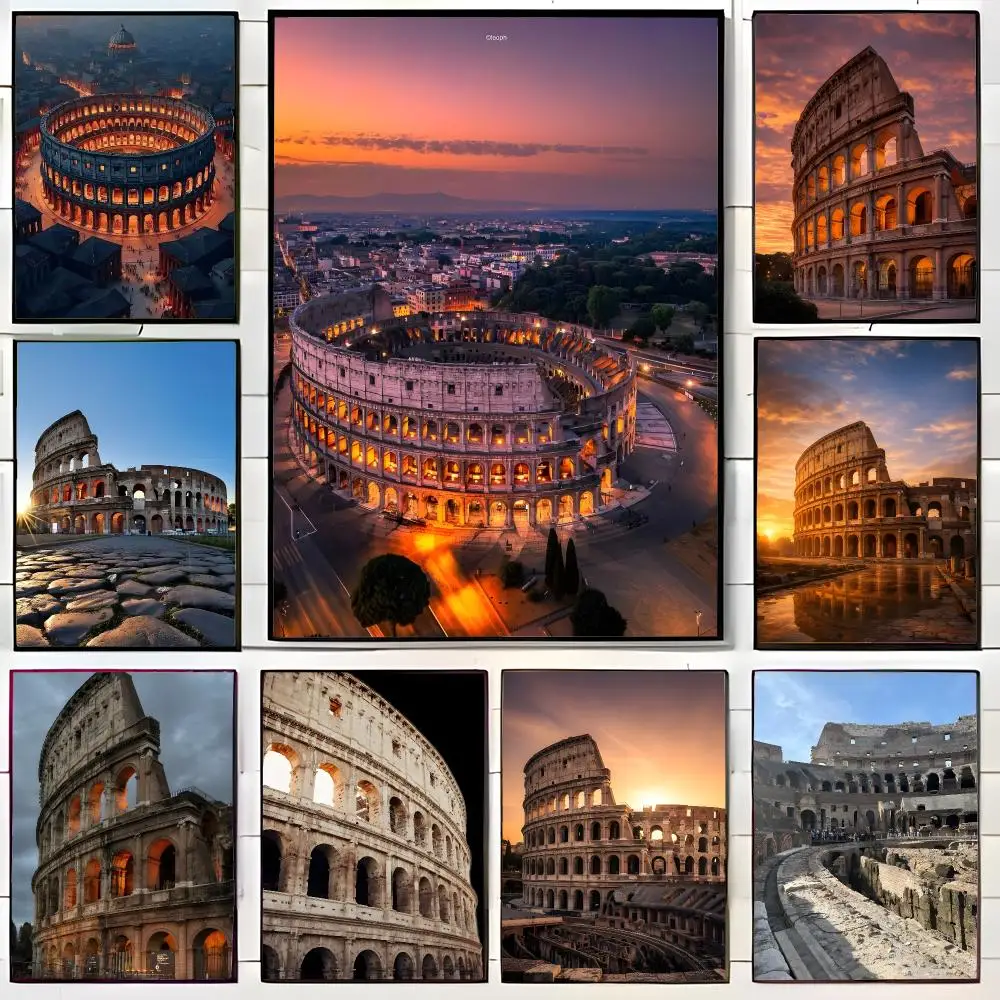 Rome Colosseum Retro Filter Poster Wall Art Print Decorative Mural Home Decor Gift Unframed