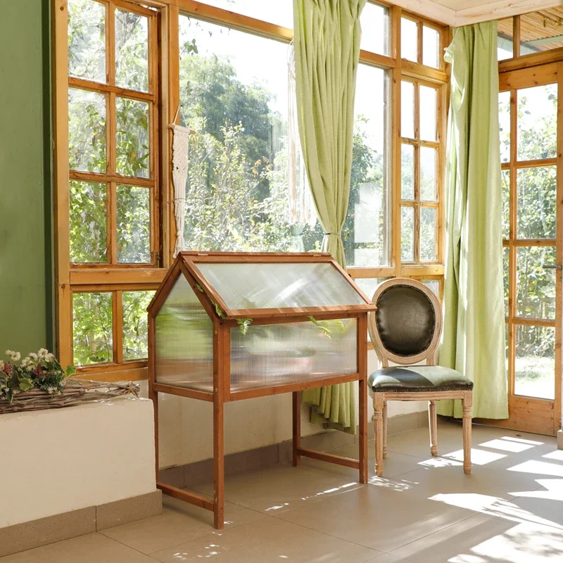 floor-to-ceiling storage, wooden sun room indoor plant placement, small flower room book storage box