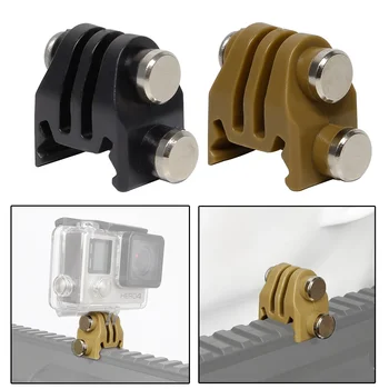 Actiecamera Nylon Rail Mount Vaste adapter voor Picatinny Airsoft Rifle Laser Mount Adapter voor GoPro EKEN tactische uitrusting