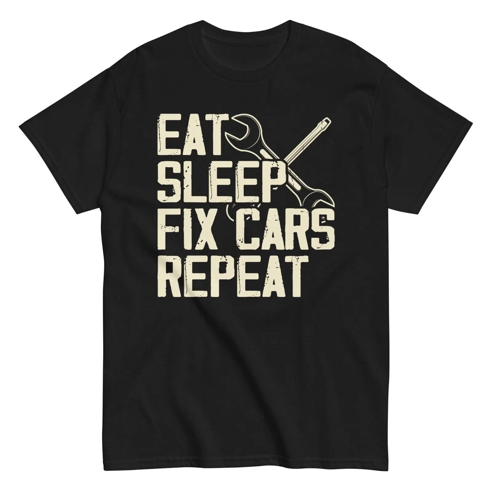 Mechanic Car Repair Guy T-Shirt Eat Sleep Fix Cars Repeat Car Guy Gift Tee