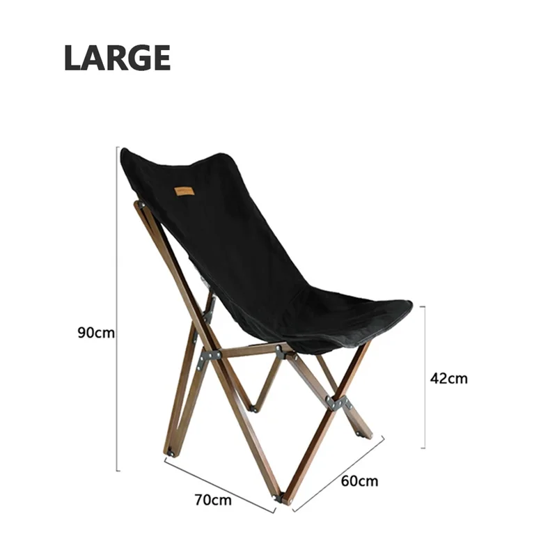 Modern Style Outdoor Beach Chair Wood Folding Butterfly Camping Chair