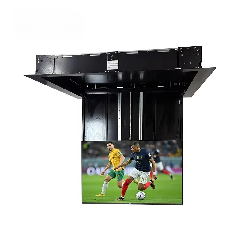 

Ceiling TV Lift With Remote Control Swivel Flat Steel Plastic LCD Bracket Home Use Plasma Mount Cart