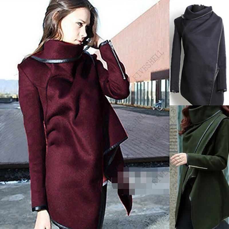 2023 Women Trench Coat Long Cashmere Overcoats Trench Woolen Coat Female Warm Wool Long Sleeve Overcoat