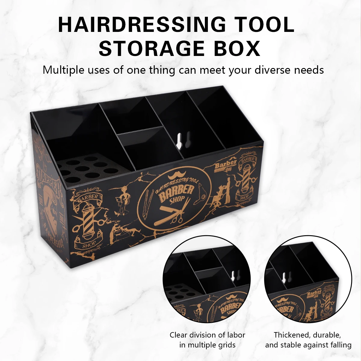 Spot Hairdressing Scissors Stand Case Salon Hairdresser Tools Storage Box Organizer Comb Clips Holder Barber Supplies