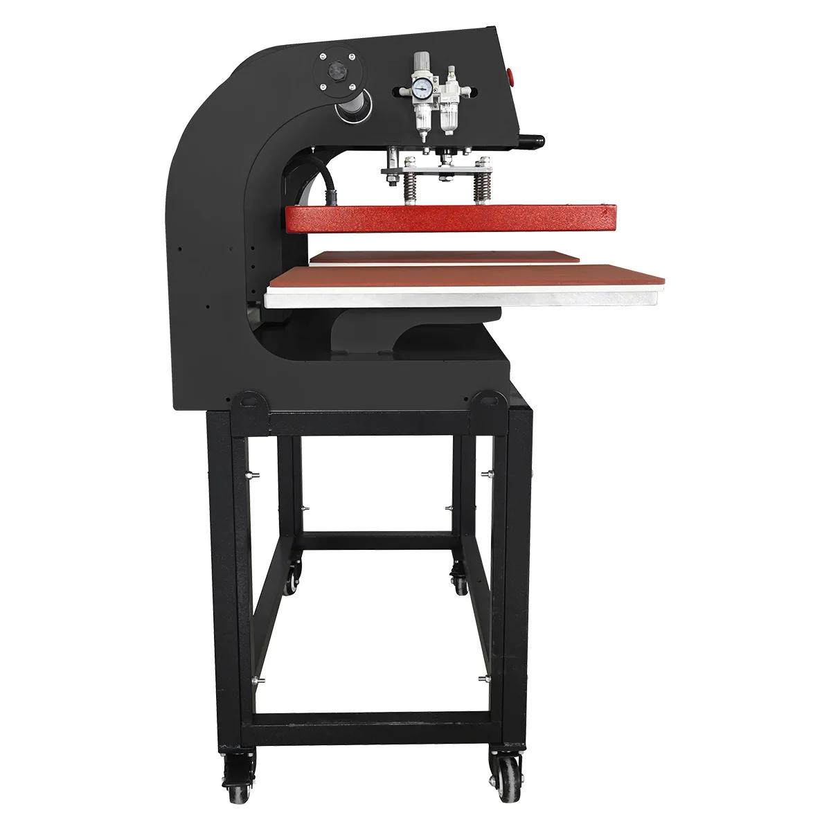 Xingyan 38*38cm Red And Black Automatic Heat Press Machine For Pressing T-shirt With Two Stations