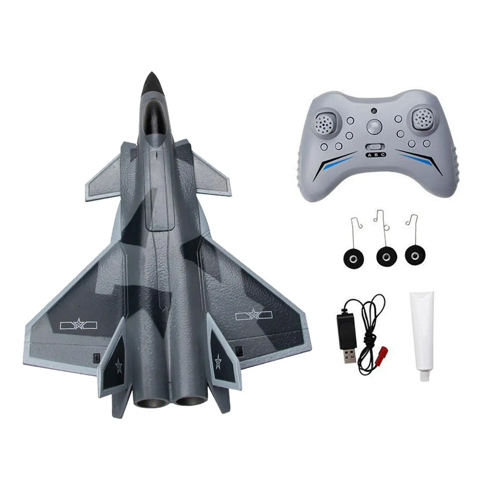 J20 Fighter Portable Multifunctional USB Charging FX9630 RC Plane Mini RC Airplane Model Gifts for Children Beginners Girls Boys