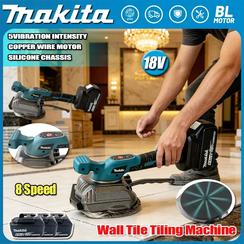 Makita Tile Vibration Leveling Machine Cordless Tile Intelligent Wall Tile Tiling Machine Power Tools for 18V Battery
