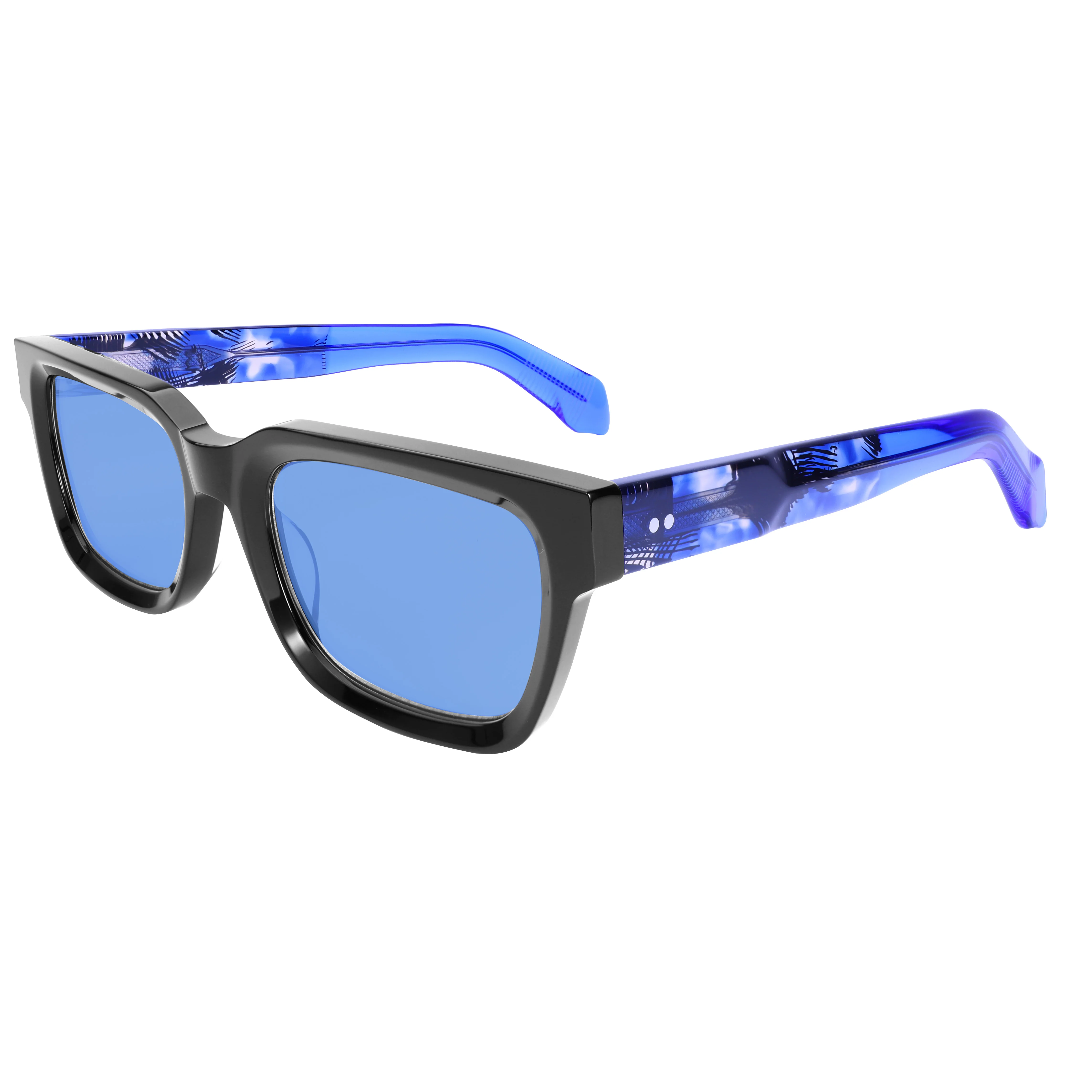 Grube okulary przeciwsłoneczne z octanu dla mężczyzn, duże okulary polaryzacyjne dla kobiet, modne szerokie oprawki retro z podwójnym mostkiem, ochrona UV400