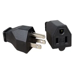 US American 3 Pins Industrial AC Electrical Power Rewireable Plug Male Wire Socket Outlet Adapter Extension Cord Connector 15A