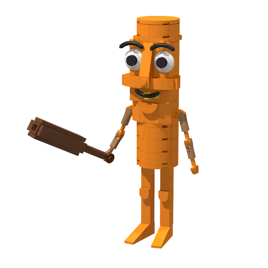 MOC Brainrot „Tung Tung Sahur Bausteinmodell AI Shanhaijing Kreatives lustiges Video Holzstab Menschen bauen Ziegelspielzeug zusammen