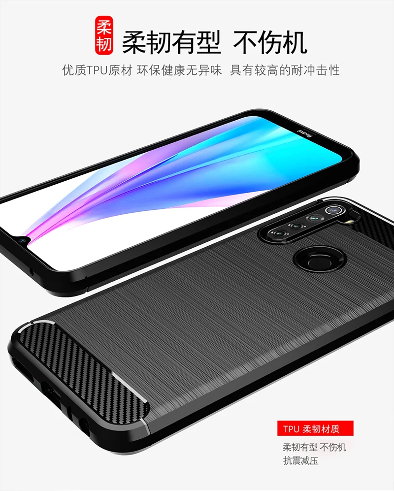 For Xiaomi Redmi Note 8T Case Redmi 10 9T 9A X3 M3 Silicone Carbon Fiber Cover For Redmi Note 11 Pro Case For Redmi Note 11 Case