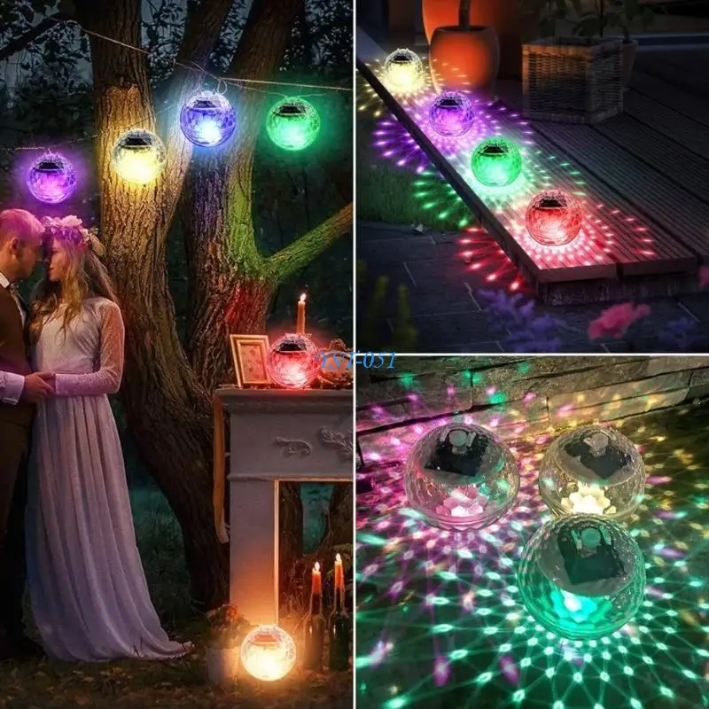 E15A Colorful Solar Floating Pool Lights Waterproof LED Light Plastic Texture for Swimming Pools Fountains and Garden Decors