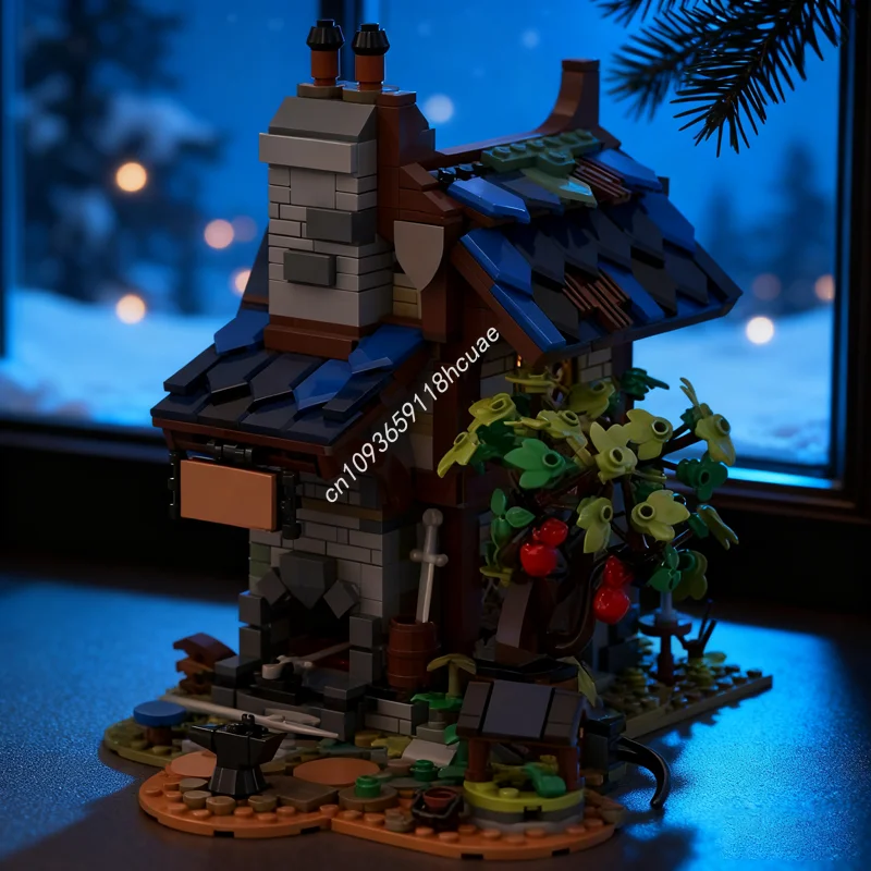 

1001pcs MOC Medieval Pencil Pot Castle Model Building Blocks Construction Christmas Gift Assemble DIY Creative Toys Idea Brick