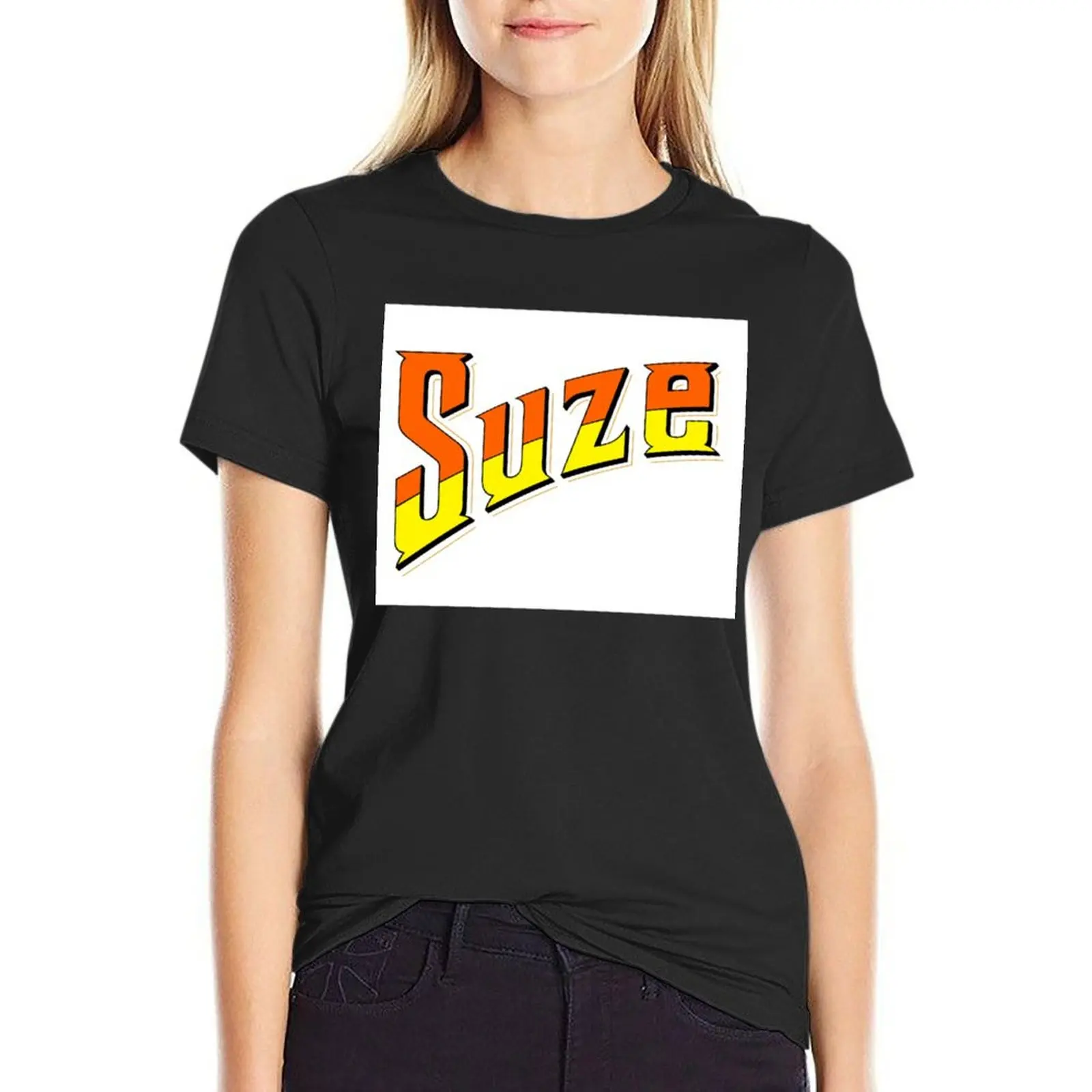 

suze Classic T-Shirt quick-drying vintage clothes workout shirts for Women loose fit