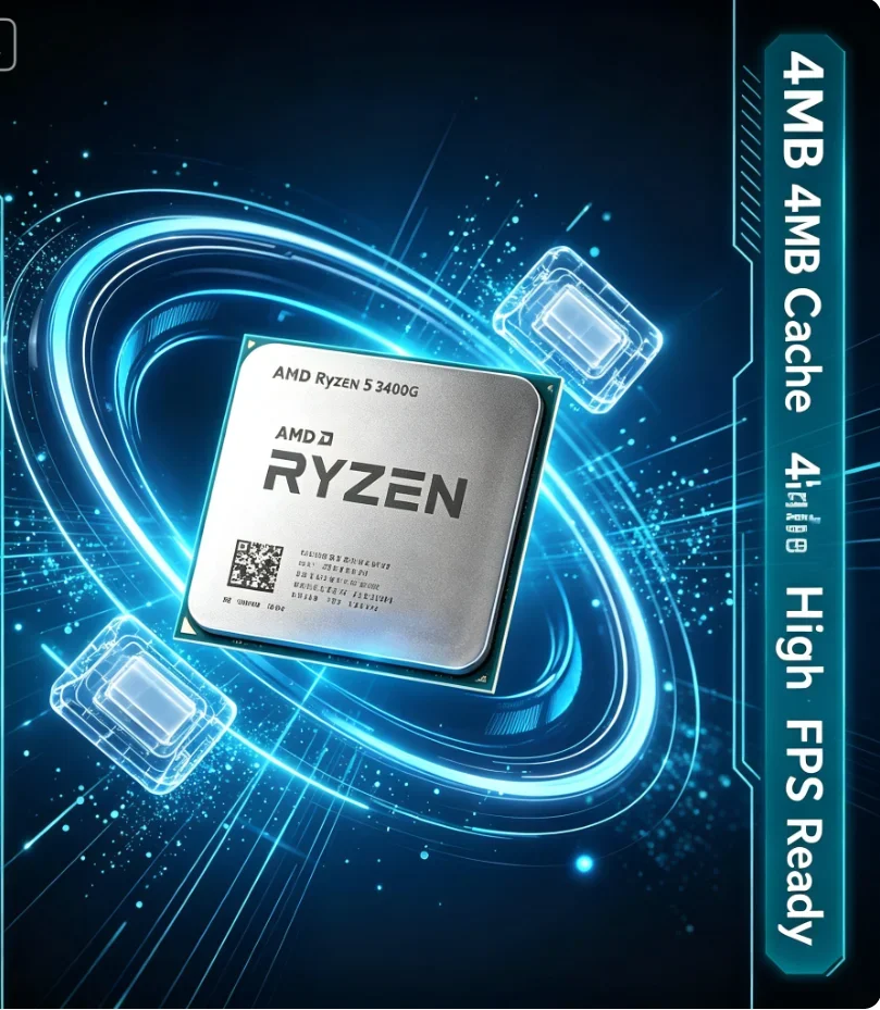 AMD Ryzen 5 3400G Entry Unboxed APU 4MB Cache 4C8T Vega11 Graphics Compatible A320 B450 X470 AM4 Mainboards Without Cooler