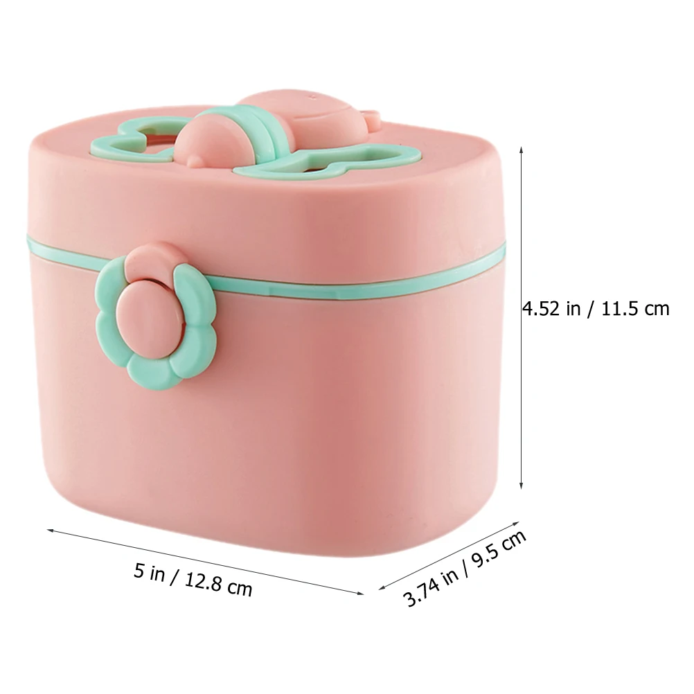 

Portable Baby Formula Dispenser Pink Travel Container Spoon Storing Milk Powder Snacks Leak Proof Lightweight Compact Baby Food