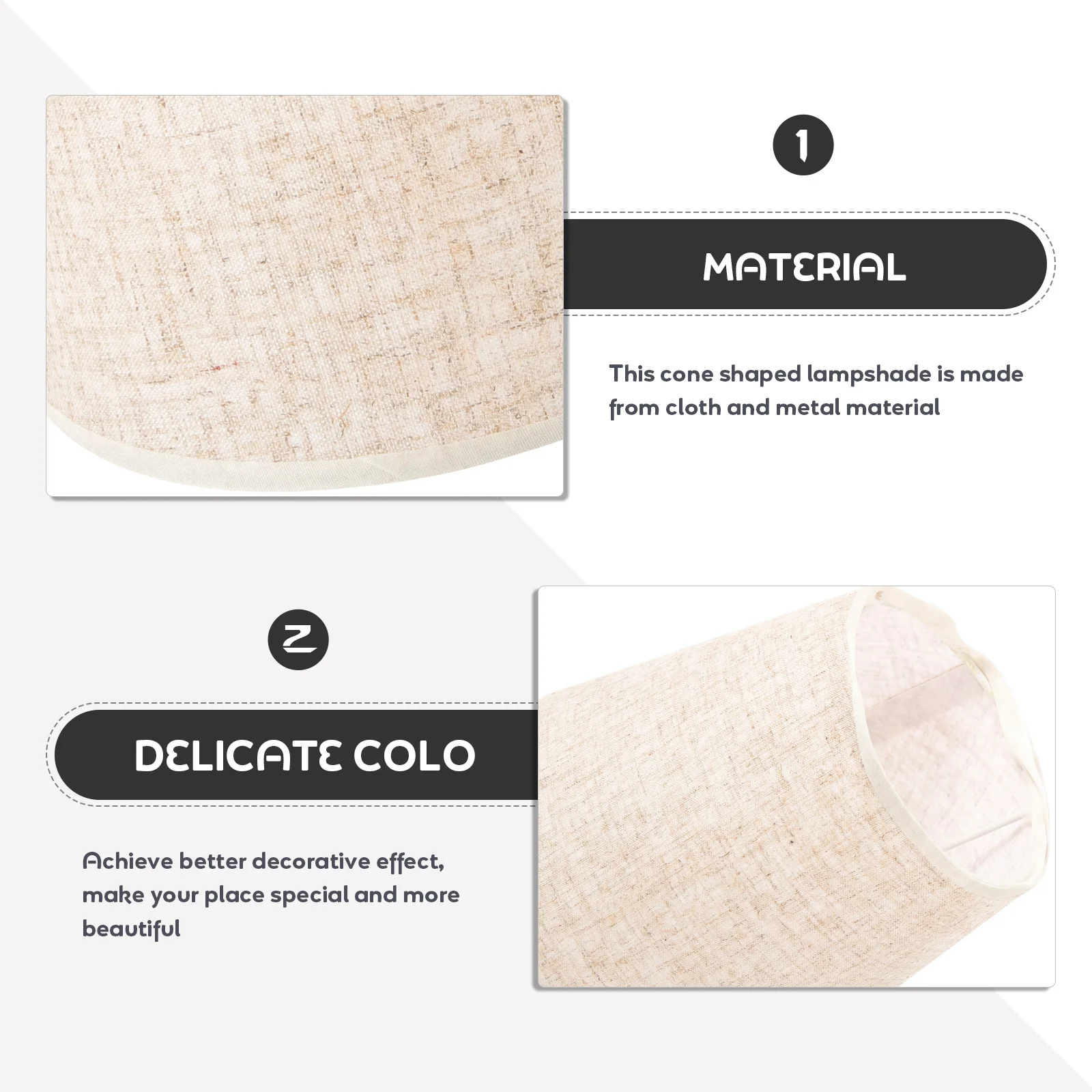 

Cloth Cone Lampshade Bedroom Living Room Replacement E27 Table Lamp Shade Floor Light Cover Fabric Lamp Cover