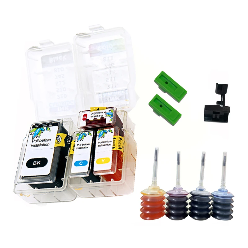 Vilaxh pg 44 CL 54 PG44 CL-54 XL Refillable Ink Cartridge Smart Ink Cartridge Refill Kit for Canon E481 printer